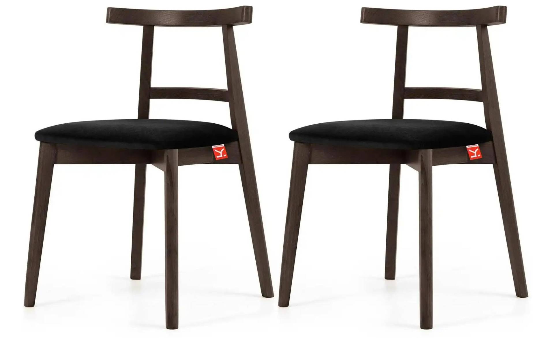 KONSIMO Holzstuhl 2er-Set   ¦ schwarz ¦ Maße (cm): B: 47 H: 76 Stühle > Esszimmerstühle - Möbel Kraft