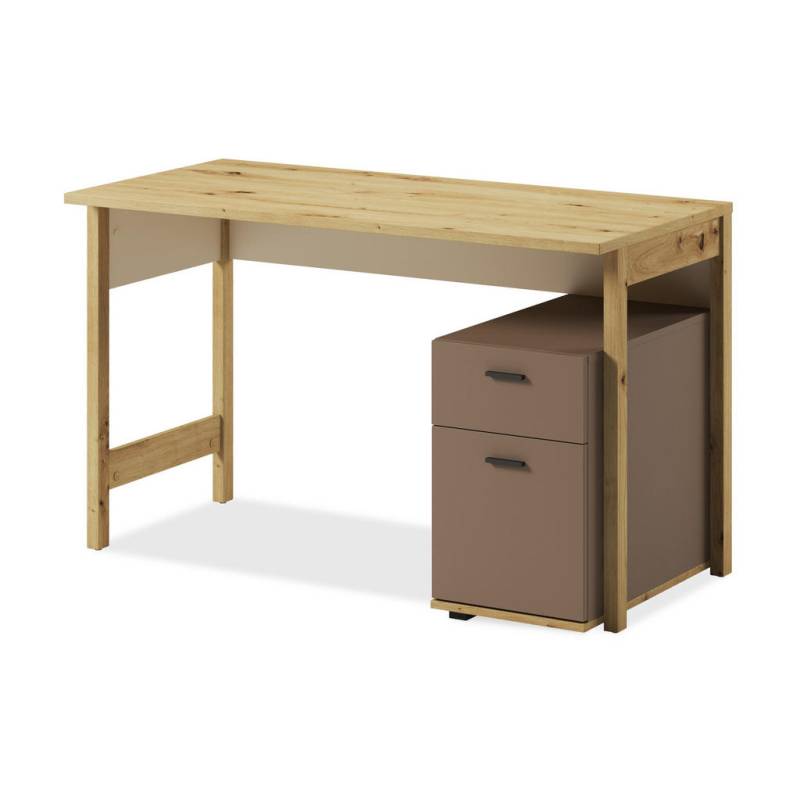 KONSIMO® KINDERSCHREIBTISCH Creme, Braun, Eiche Artisan