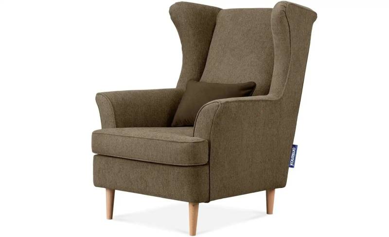 KONSIMO Ohrensessel  Stralis ¦ braun ¦ Maße (cm): B: 82 H: 108 Polstermöbel > Sessel > Ohrensessel - Möbel Kraft