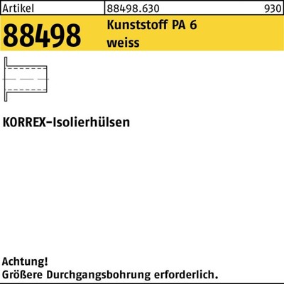 KORREX-Isolierhülsen ART 88498 Kunststoff weiß für M 20 Länge 20 S von Nobrand
