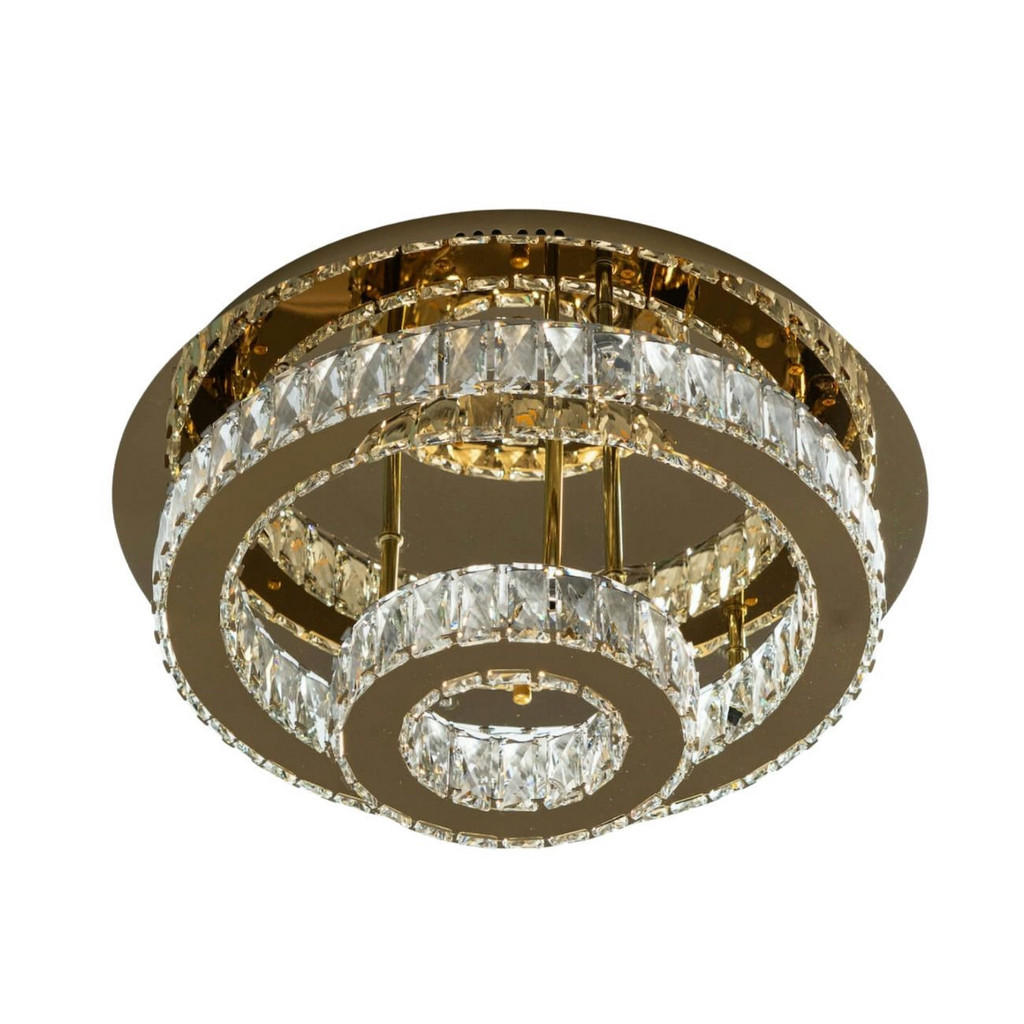 Kosilum Deckenleuchte, Gold, Glas, F, 45x21x21 cm, Lampen & Leuchten, Innenbeleuchtung, Deckenleuchten von KOSILUM