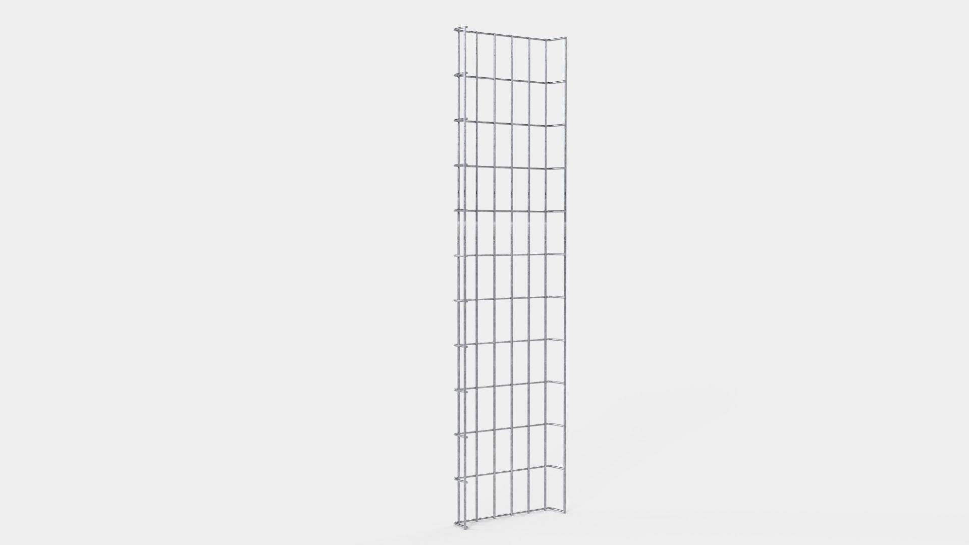 Kabelkanal Höhe 110 cm, Tiefe 5 cm, Maschenweite 5 x 10 cm