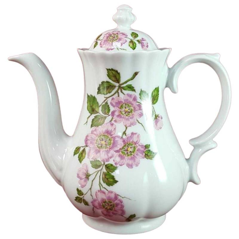 Kaffeekanne Kanne 0,9 L Retsch Wunsiedel Violett Blumendekor gebraucht - sehr gut