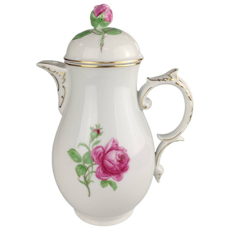 Kaffeekanne 1,05 L Fürstenberg Alt Rote Rose 02171 gebraucht - sehr gut