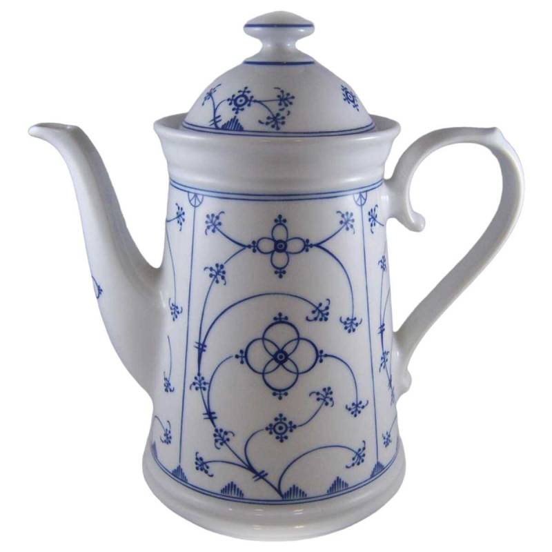 Kaffeekanne 1,3 L Marienbad Ingres Weiß Indisch Blau gebraucht - neuwertig