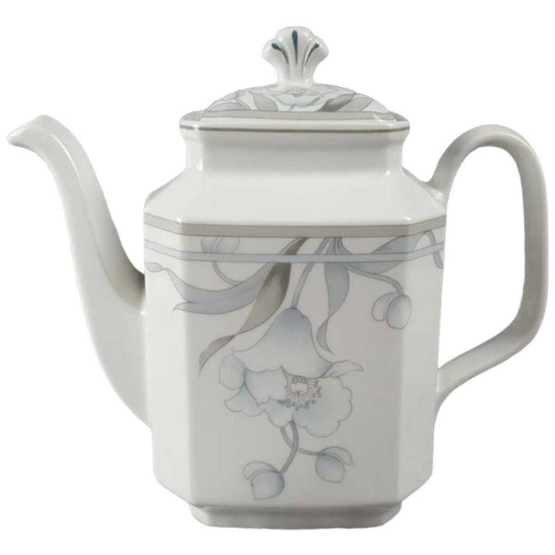 Kaffeekanne Kanne 1,5 L Arabella Atelier Blumendekor blau grau gebraucht - gut