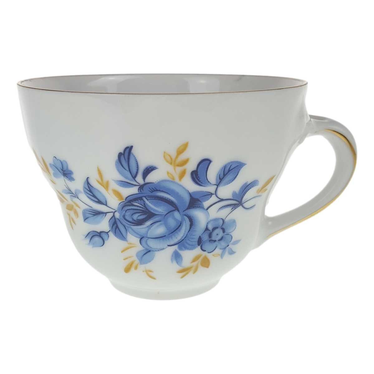 Kaffeetasse Goldrand 0,2 L Schaller Unbestimmten Formen blaue Blume weiß Bavaria gebraucht - gut Kaffeetasse Goldrand 0,2 L Schaller Unbestimmten Formen blaue Blume weiß Bavaria gebraucht - gut