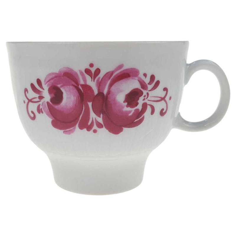 Kaffeetasse Winterling Kirchenlamitz rosa Blumen Relief gebraucht - gut