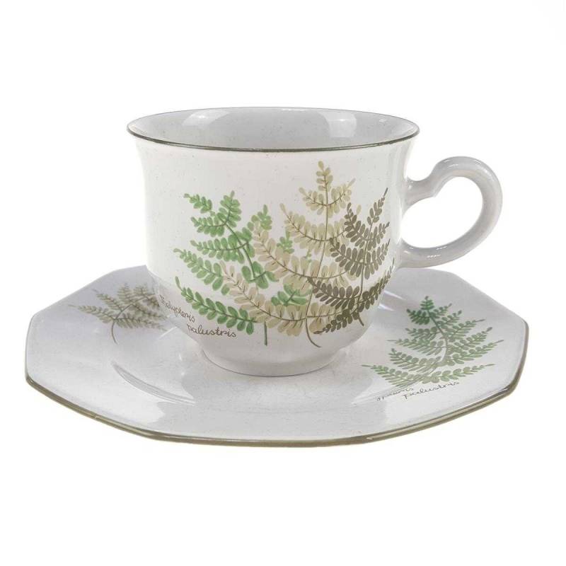 Kaffeetasse mit Untertasse & 2tlg Winterling Kirchenlamitz Farn Thelypteris palustris gebraucht - gut