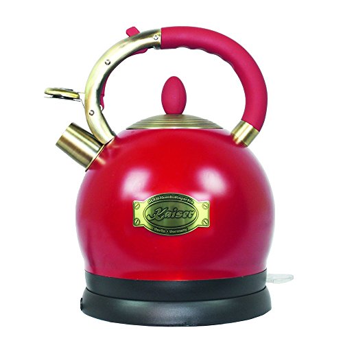 Kaiser Empire WK 2000 RotEm Retro Wasserkocher Kontroll LED 2 L 1800 W Rotation/Elektrischer Wasserkocher/Schutz gegen Trokenlauf/Material der inneren Tank-Edelstahl von Kaiser Empire