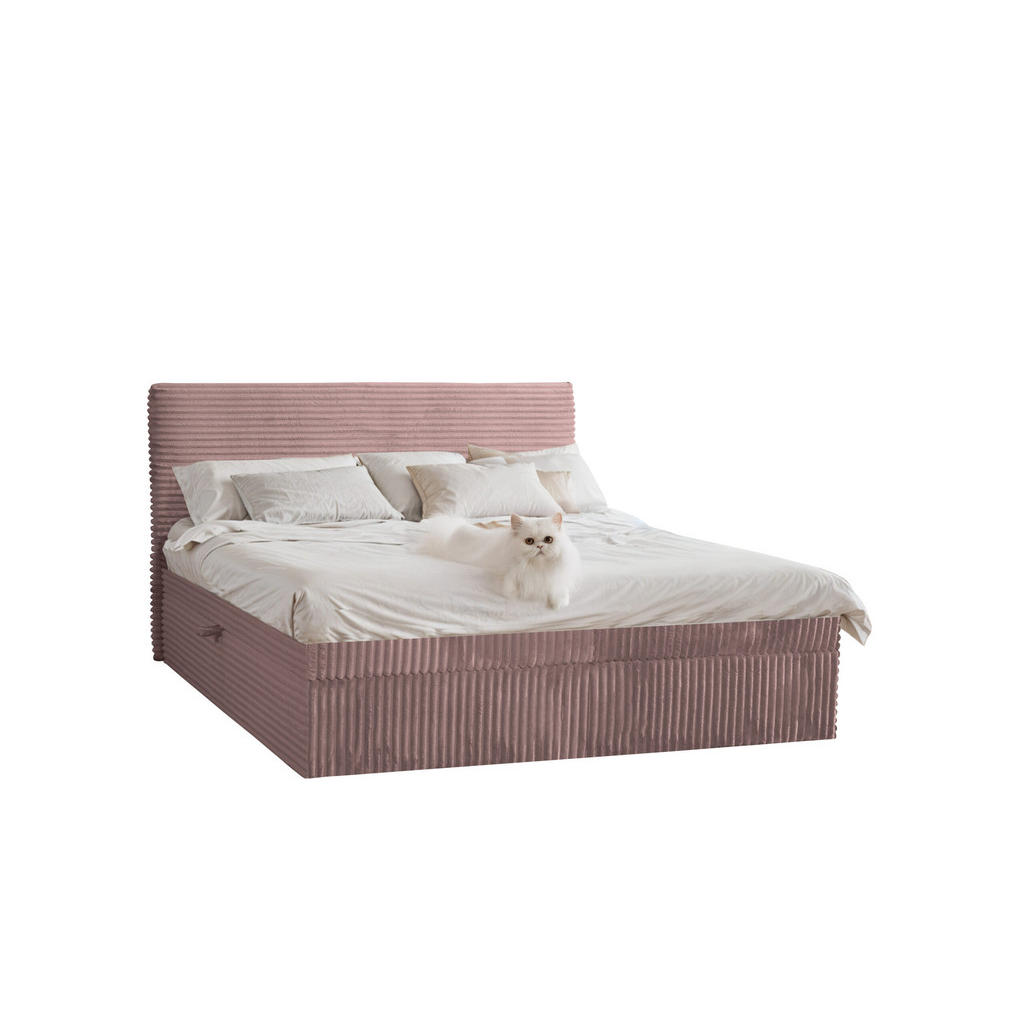 Kaiser Möbel Boxbett, Rosa, Textil, H3, Höhe ca. 20 cm, 140x200 cm, Schlafzimmer, Betten, Boxspringbetten von Kaiser Möbel