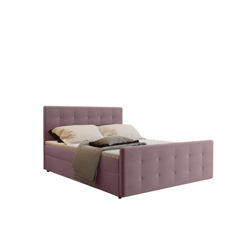 Kaiser Möbel Boxbett, Rosa, Textil, 2 Schubladen, H2, 7-Zonen, Höhe ca. 20 cm, Rechteckig, 180x200 cm, Schlafzimmer, Betten, Boxspringbetten Kaiser Möbel Boxbett, Rosa, Textil, 2 Schubladen, H2, 7-Zonen, Höhe ca. 20 cm, Rechteckig, 180x200 cm, Schlafzimmer, Betten, Boxspringbetten von Kaiser Möbel