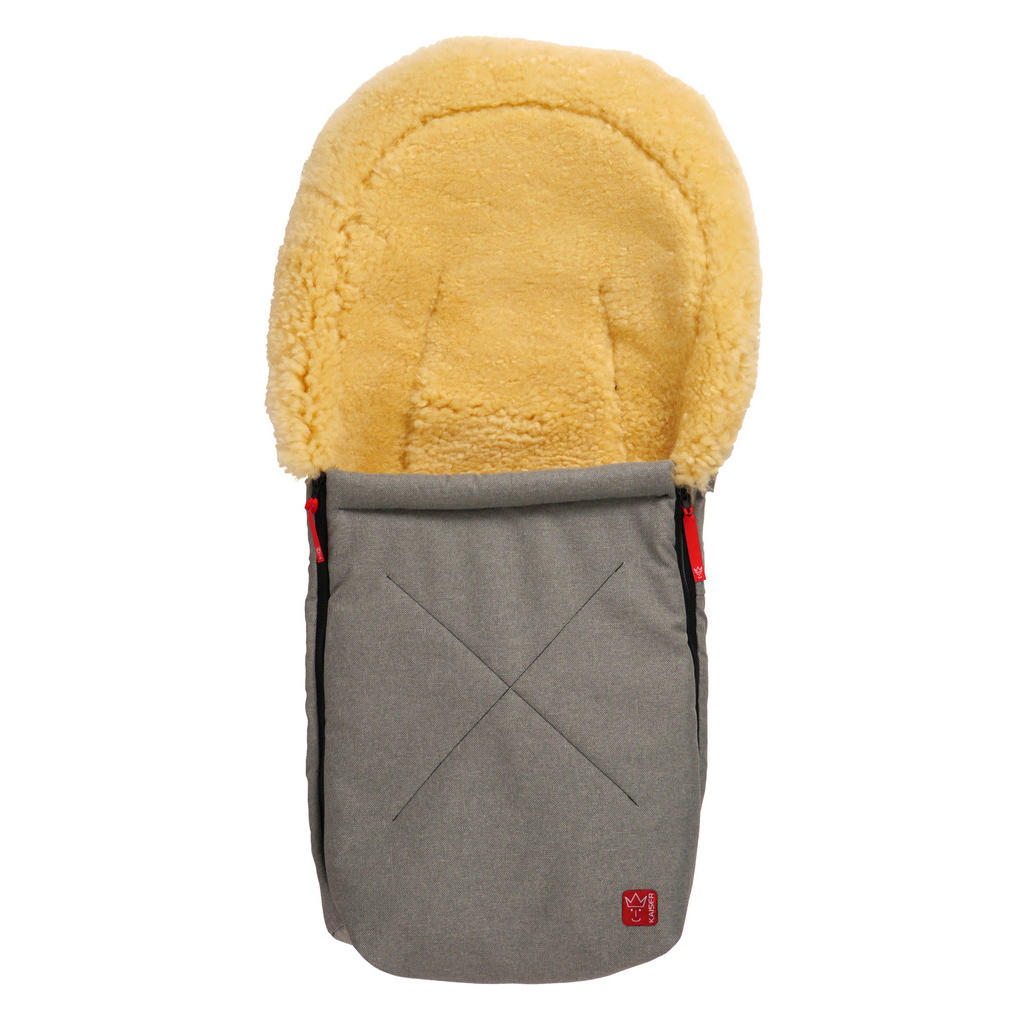 Kaiserbaby LAMMFELL-BABYSCHALENFUSSSACK Grau