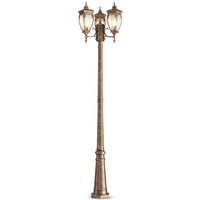 Kandelaber Aluminium Glas 239 cm IP44 in Gold antik E27 von Maytoni