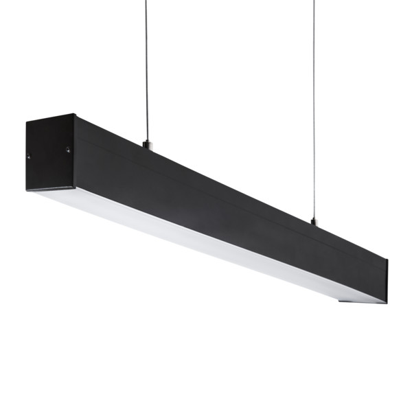 Kanlux® ALIN 4LED Fassung, Hängeleuchte, Pendelleuchte für 1x 60CM / 120CM / 150CM LED Röhre T8 / G13 Gehäuse schwarz aus Aluminiumlegierung und Stahlblech Abdeckung matt