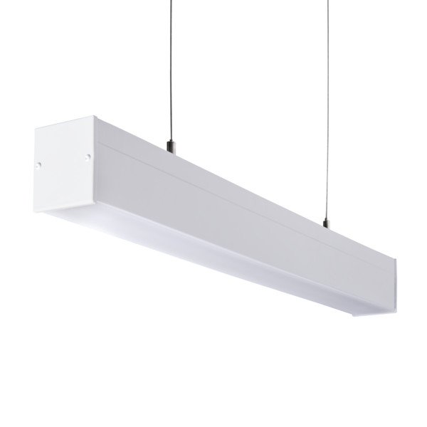Kanlux® ALIN 4LED Fassung, Hängeleuchte, Pendelleuchte für 1x 60CM / 120CM / 150CM LED Röhre T8 / G13 Gehäuse weiß aus Aluminiumlegierung und Stahlblech Abdeckung matt
