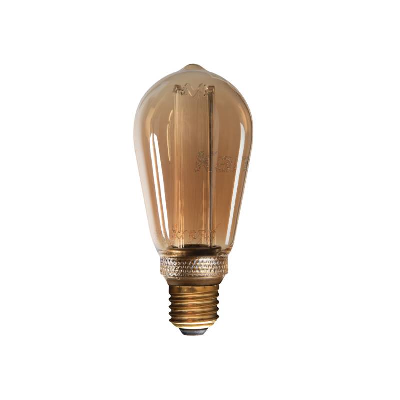 Kanlux® Filament LED Glühbirne, Leuchtmittel E27 4W = 20 Watt 200 Lumen 1800K extra warmweiß Winkel 320º Länge 142 mm