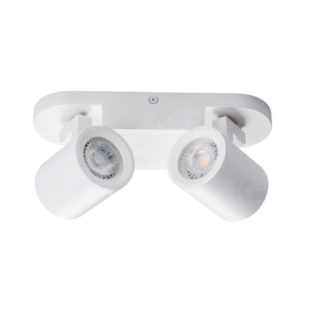 Kanlux® LAURIN Deckenleuchte, Wandleuchte weiß für 2x GU10 / PAR16 Leuchtmittel (auch für LED geeignet) mit Richtungseinstellung