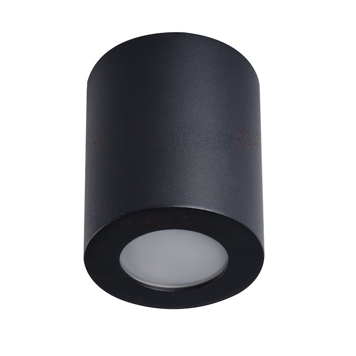 Kanlux® SANI LED Deckenleuchte / Deckenspot, rund, schwarz, einflammig 1x GU10 230V für Feuchtraum IP44