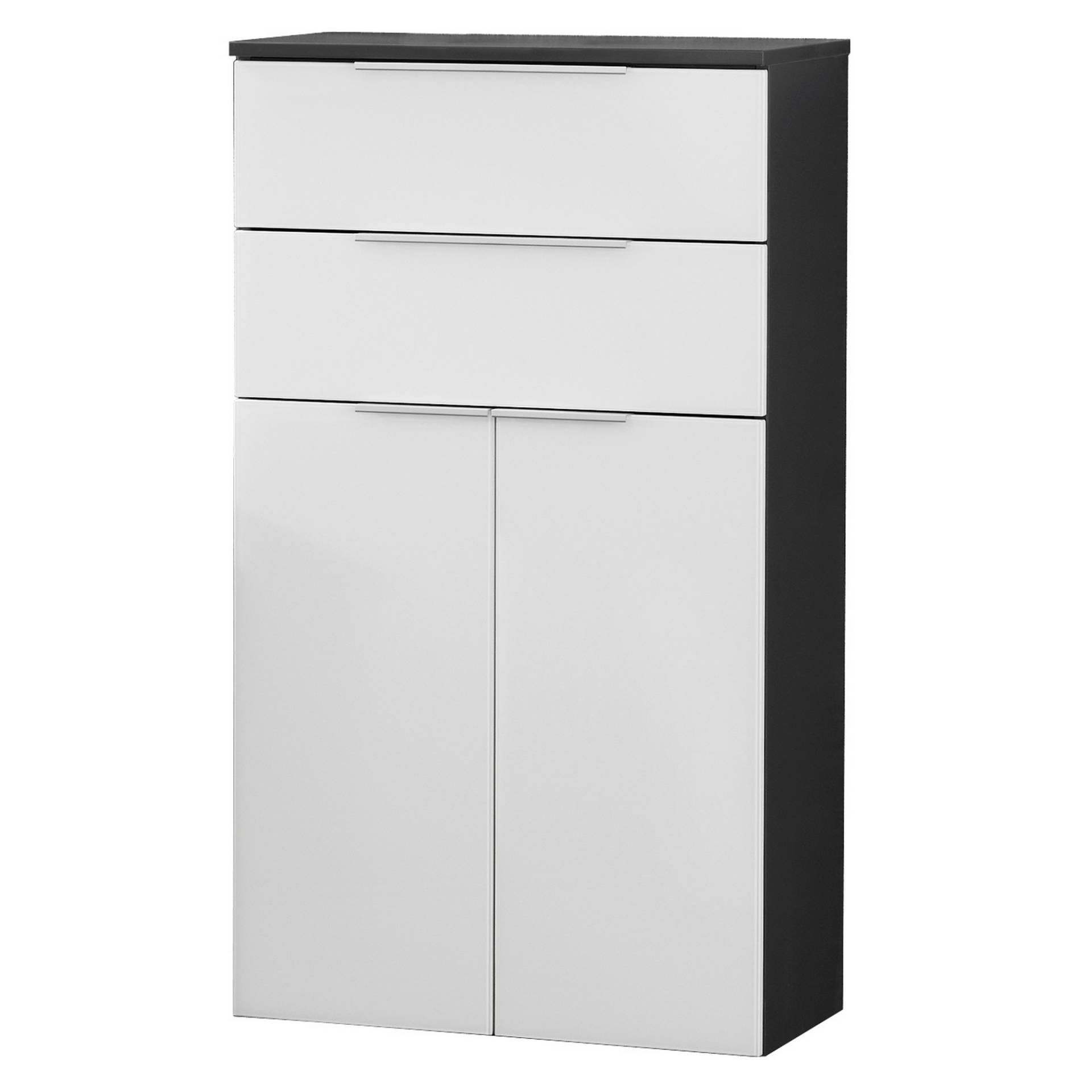 Fackelmann Hängeschrank 'Kara' midi weiß/anthrazit 61 x 106 x 32 cm von Fackelmann