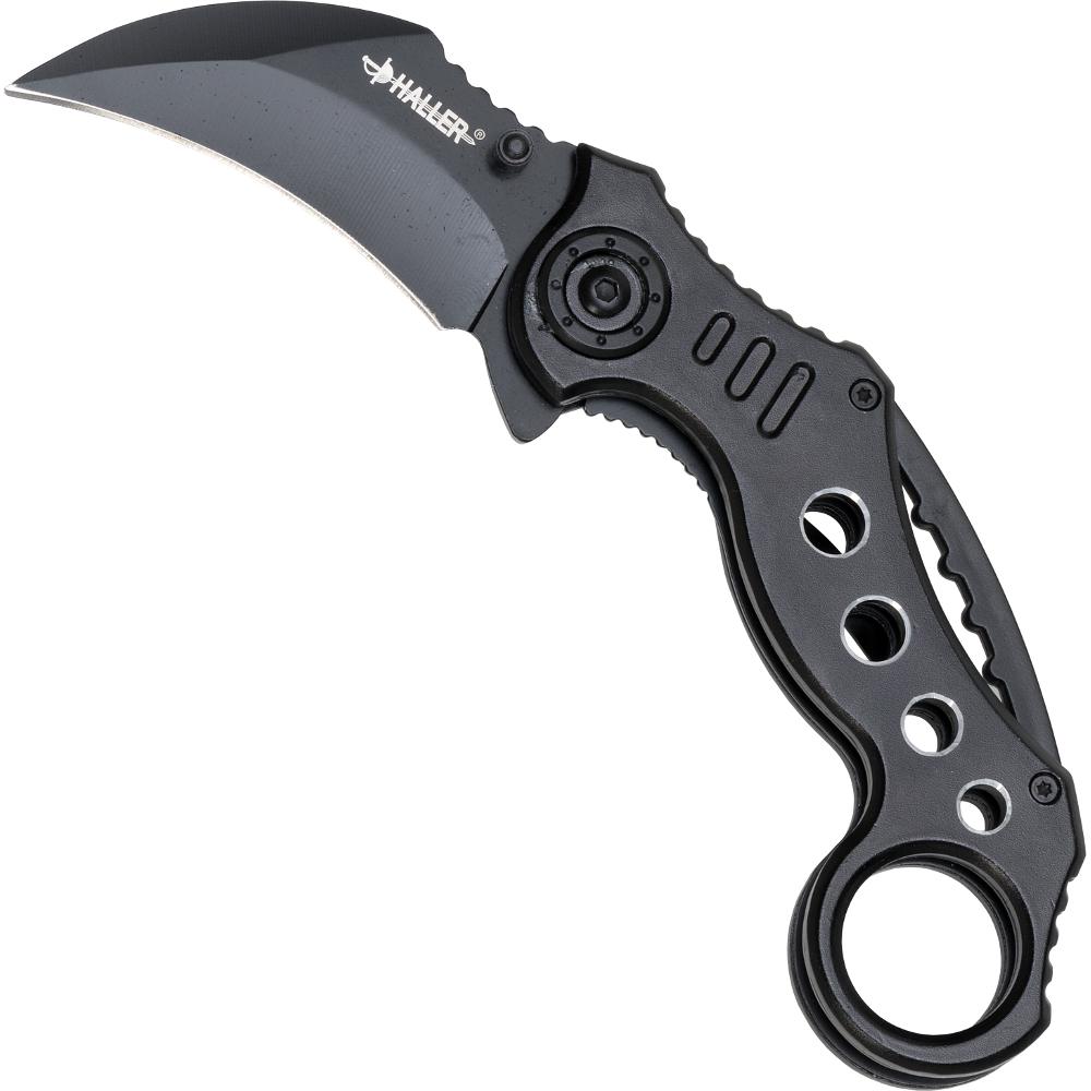 Karambit Taschenmesser schwarz von Haller