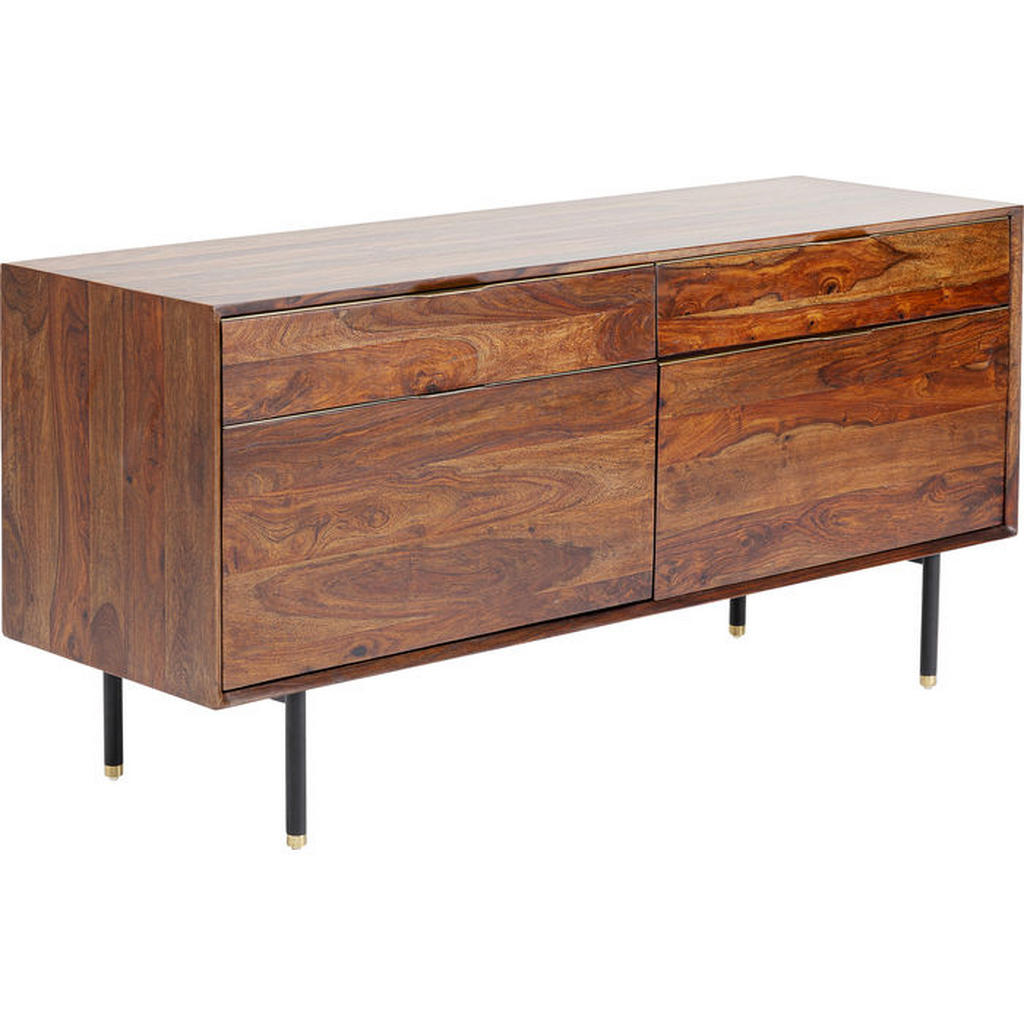 Kare-Design SIDEBOARD Braun, Schwarz, Gold