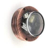 Kellerlampe Echt-Messing Glas D: 14 cm IP64 G9 rund von Andromeda