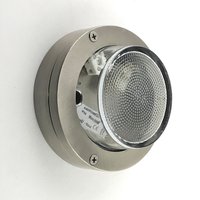 Kellerlampe Glas Messing massiv G9 IP64 Ø 14 cm rund von Andromeda