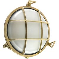 Kellerleuchte Glas Echt-Messing E27 IP64 Ø 24 cm rund Kellerleuchte Glas Echt-Messing E27 IP64 Ø 24 cm rund von Andromeda