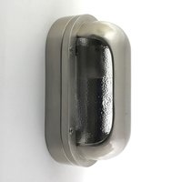Kellerleuchte Messing Glas 23 cm hoch IP64 Nickel matt von Andromeda