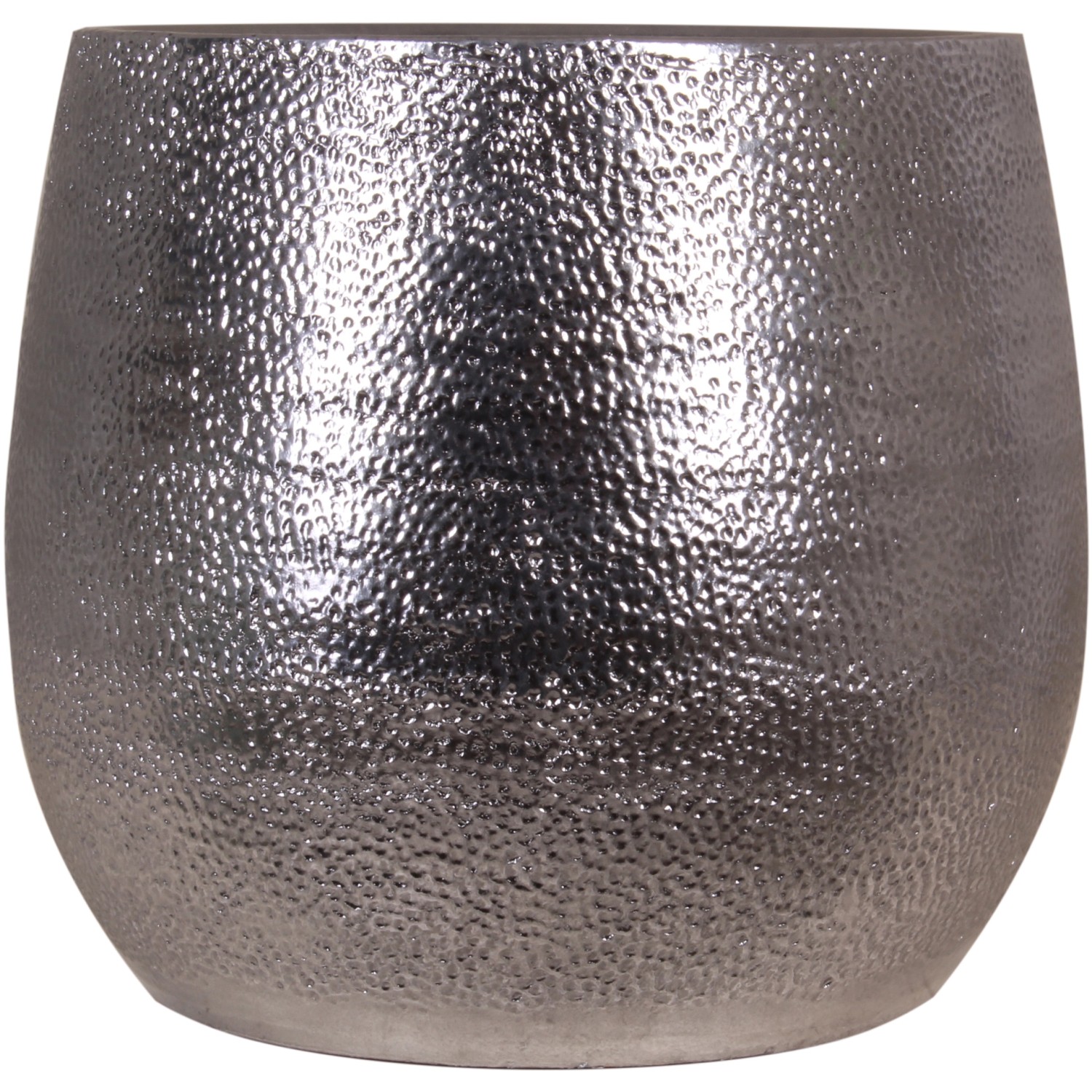 Keramik-Übertopf Hammerschlag Ø 18 cm x 16 cm Silber Keramik-Übertopf Hammerschlag Ø 18 cm x 16 cm Silber
