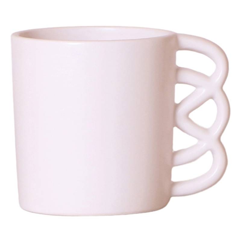Keramik-Übertopf Happy Mug Ø 9 cm x 10 cm Weiß