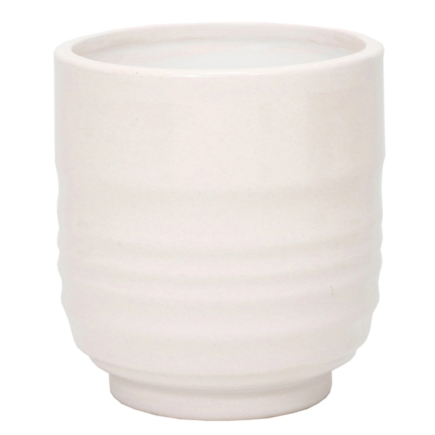 Keramik-Übertopf Wavy Ø 9 cm Weiß Keramik-Übertopf Wavy Ø 9 cm Weiß