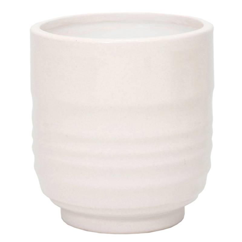 Keramik-Übertopf Wavy Ø 9 cm Weiß