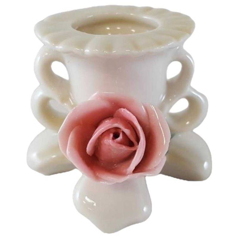 Kerzenhalter Karl Ens Rosendekor Rosa gebraucht - gut