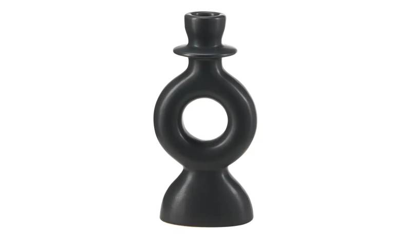 HOME STORY Kerzenhalter   ¦ schwarz ¦ Porzellan ¦ Maße (cm): B: 9 H: 18 T: 5.0 Accessoires > Kerzen & Kerzenständer > Kerzenständer - Höffner