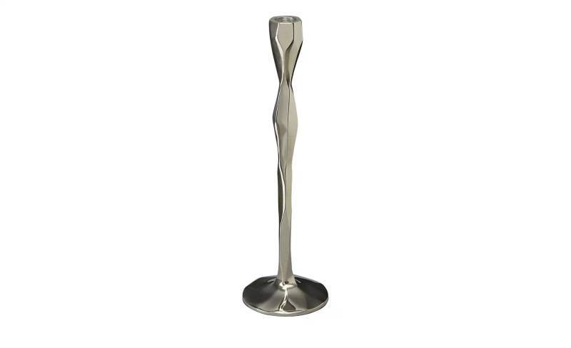 HOME STORY Kerzenhalter   ¦ silber ¦ Aluminium ¦ Maße (cm): H: 32  Ø: 9 Accessoires > Kerzen & Kerzenständer > Kerzenständer - Höffner