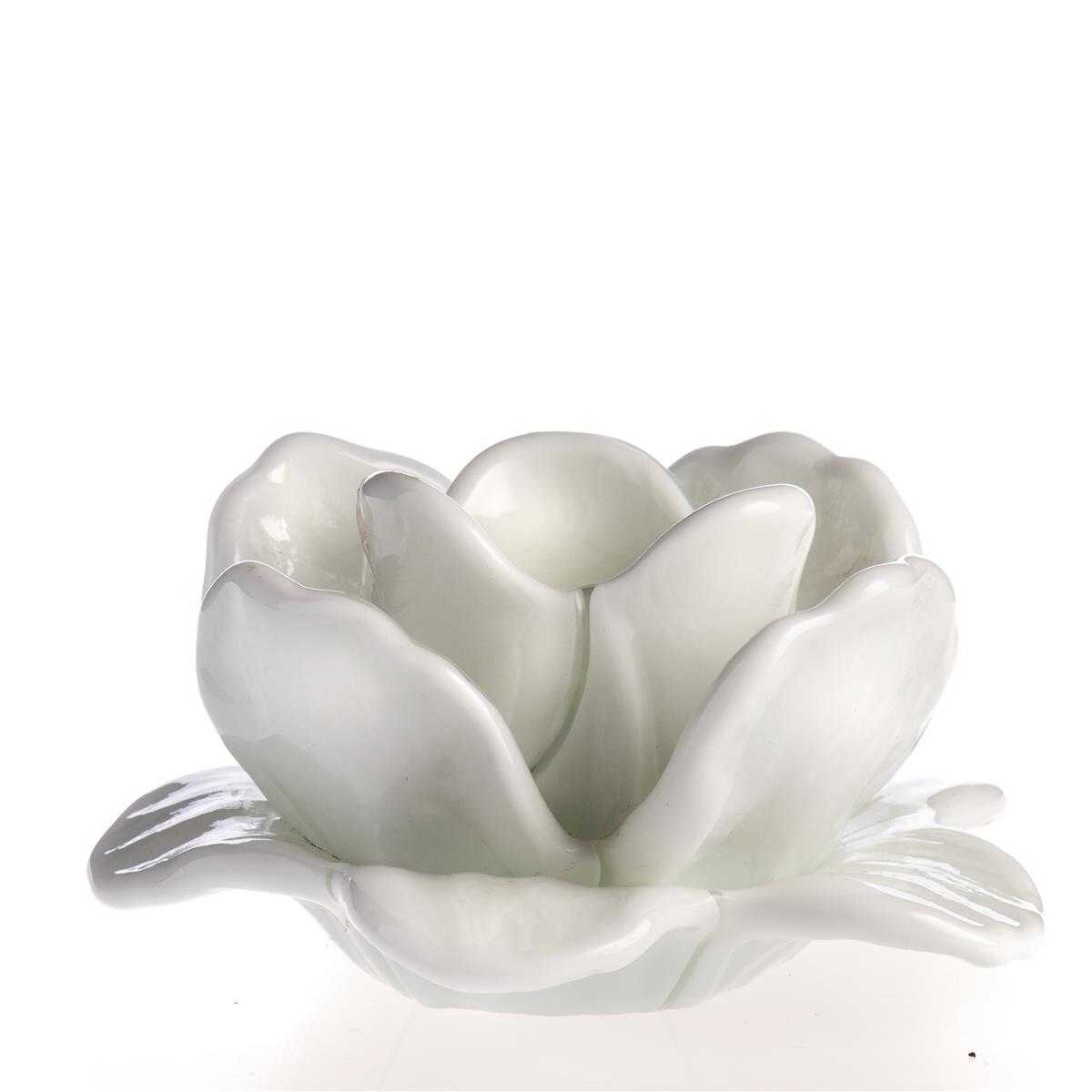 Kerzenleuchter Kerzenständer Kerzenhalter Blume Glas Murano-Stil