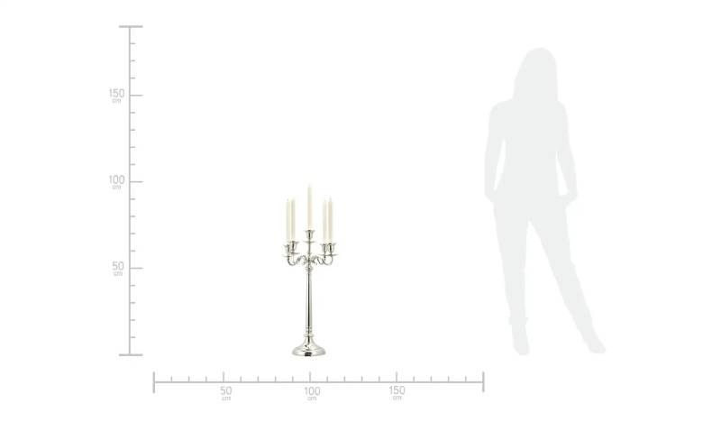 Kerzenständer 5-armig   ¦ silber ¦ Metall ¦ Maße (cm): B: 38 H: 72 Dekoration > Kerzen & Kerzenständer > Kerzenständer - Möbel Kraft