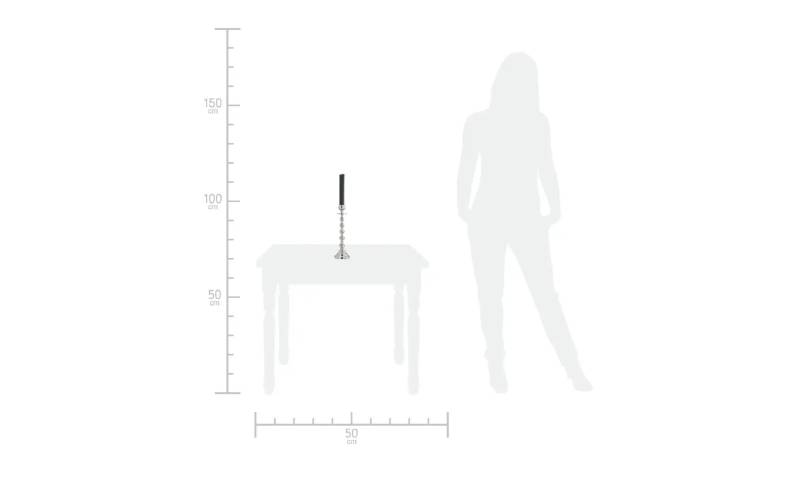 Kerzenständer   ¦ silber ¦ Metall ¦ Maße (cm): B: 8 H: 27 T: 8.0 Accessoires > Kerzen & Kerzenständer > Kerzenständer - Höffner