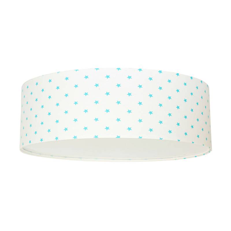 Kinder Deckenleuchte Sternenmuster Mint, Weiß,  Ø: 60 cm