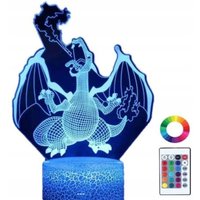 Kinder Nachttischlampe Charizard Pokemon Go 16 LED + Fernbedienung