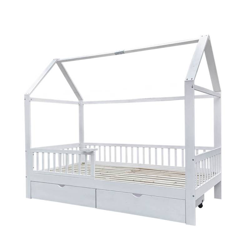 Kinderbett STERNENLAND mit Schubladen – 90 x 200 cm Weiß