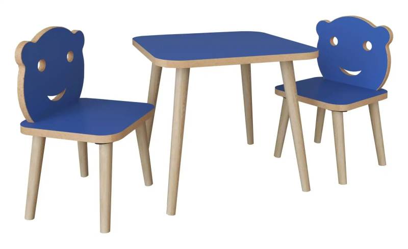 Kindersitzgruppe Set   ¦ blau ¦ Maße (cm): B: 110 H: 52 Kindermöbel > Kindertische - Möbel Kraft