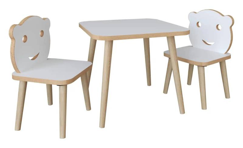 Kindersitzgruppe Set   ¦ weiß ¦ Maße (cm): B: 110 H: 52 Kindermöbel > Kindertische - Möbel Kraft