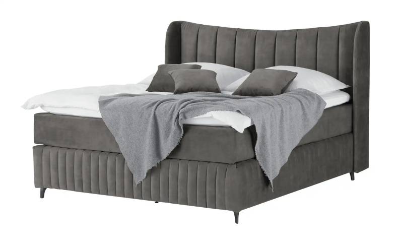 Kings and Queens Boxspringbett  Uldur ¦ grau ¦ Maße (cm): B: 194 H: 122 Betten > Boxspringbetten > Boxspringbetten 180x200 - Höffner