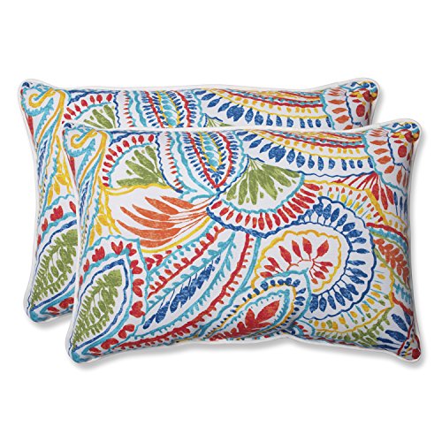 Kissen perfekt Outdoor Ummi Übergroß rechteckig Überwurf Kissen, Bunte Set von 2 von Pillow Perfect