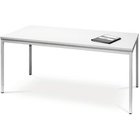 Konferenztisch Klassik, Quadratrohr, BxT 1.600 x 800 mm, grau von Jungheinrich PROFISHOP