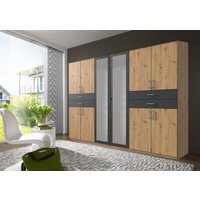 Kleiderschrank 10trg mit 2 Spiegel TAIGA von WIMEX braun