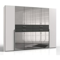 Kleiderschrank 270 cm mit Schubladen DENVER von WIMEX weiß